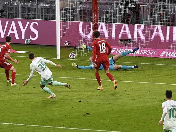 Eggestein ouvre le score pour le Werder Brême © KEYSTONE/EPA/LUKAS BARTH / POOL