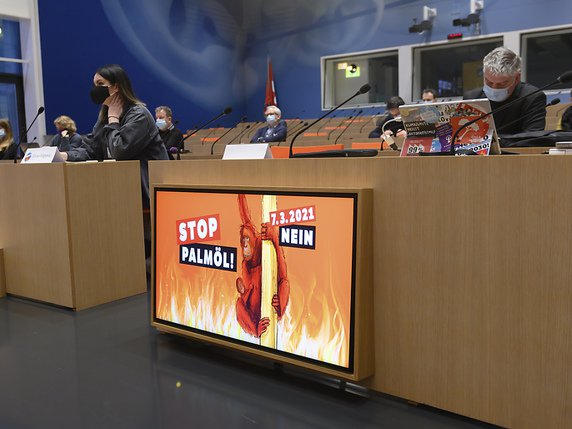 Le comité référendaire "Stop à l'huile de palme" n'a pas réussi à convaincre les Suisses dimanche (archives). © KEYSTONE/ALESSANDRO DELLA VALLE