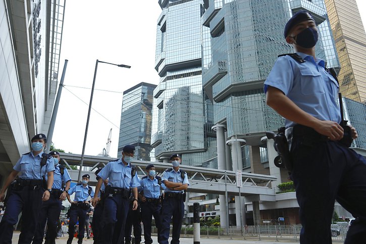 Le procès de Tong Ying-kit s'est tenu sous forte protection policière (archives). © KEYSTONE/AP/VINCENT YU