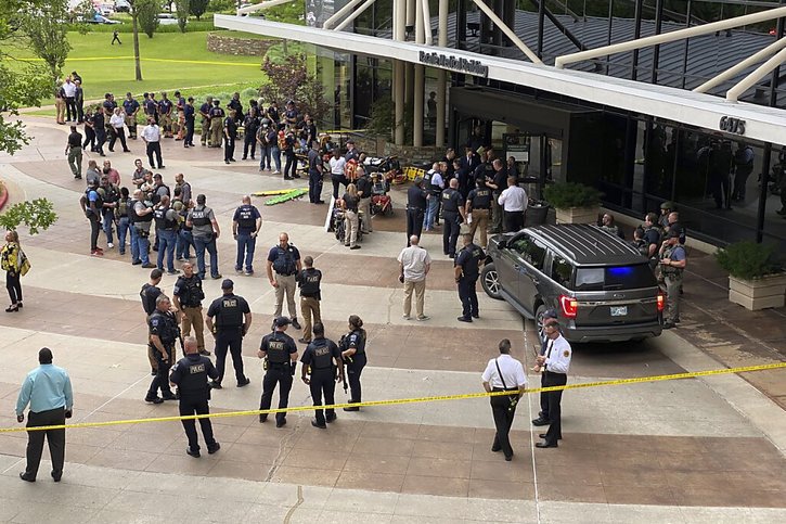La fusillade s'est déroulée dans l'hôpital St Francis à Tulsa. © KEYSTONE/AP/Ian Maule
