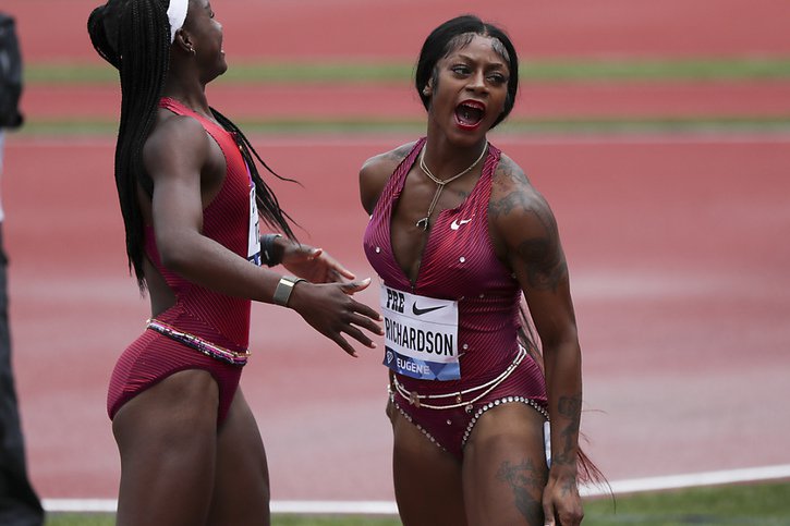 Après le 100 m, Sha'Carri Richardson ne s'est pas qualifiée pour le 200 m des Mondiaux © KEYSTONE/AP/Amanda Loman