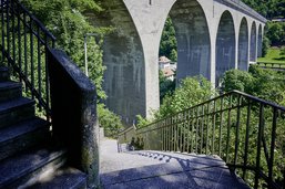 Escaliers du pont de Zaehringen à Fribourg rénovés fin août