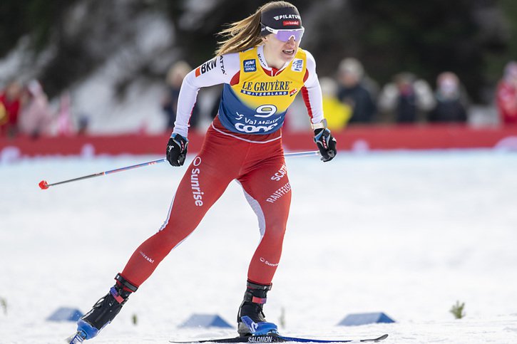 Nadine Fähndrich a manqué de peu le globe du sprint © KEYSTONE/MAYK WENDT