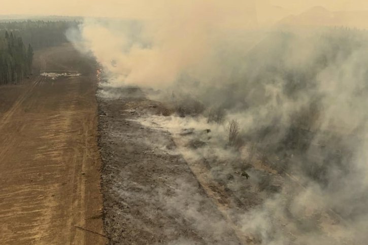 Section de forêt brûlée près d'Edson, dans l'Albeta. © KEYSTONE/AP