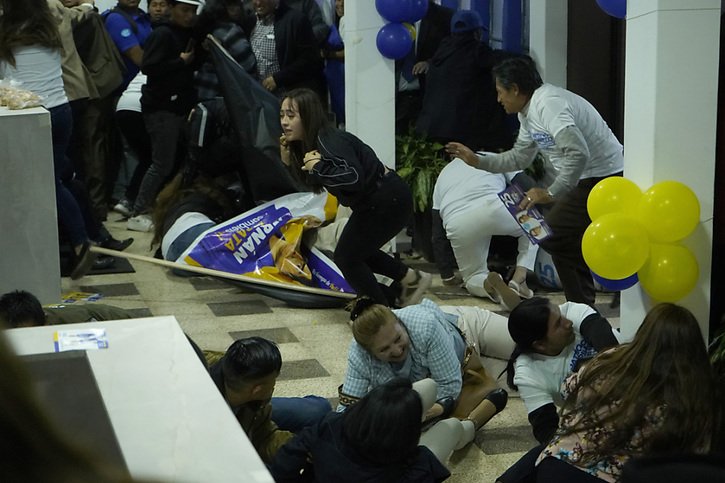 Le candidat centriste a été assassiné par balles mercredi soir à la fin d'un rassemblement de campagne à Quito. © KEYSTONE/AP