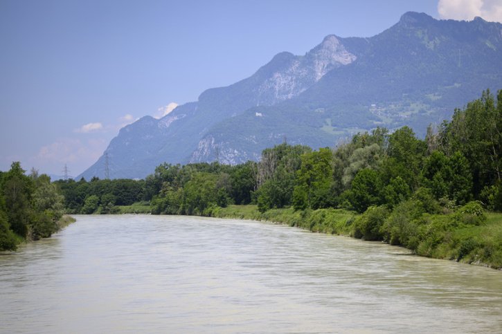 La 3e correction du Rhône est le plus grand projet de protection contre les crues en Suisse (archives). © Keystone/LAURENT GILLIERON