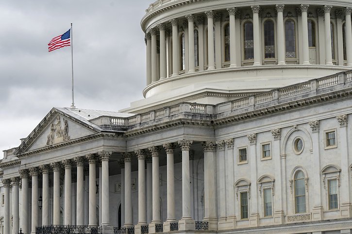 Fort risque de paralysie budgétaire, le Capitole sous tension à Washington. © KEYSTONE/AP/J. Scott Applewhite