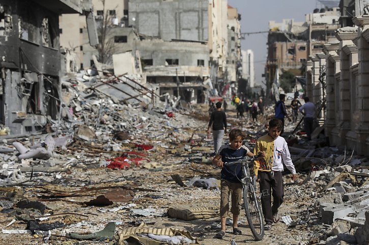 La trêve, en vigueur depuis le 24 novembre, avait mis fin à sept semaines de bombardements israéliens dévastateurs sur Gaza. © KEYSTONE/AP/Mohammed Hajjar