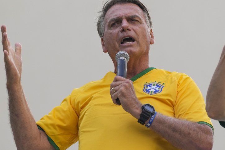 Dans son discours, Jair Bolsonaro s'est à nouveau dit "persécuté". © KEYSTONE/AP/Andre Penner